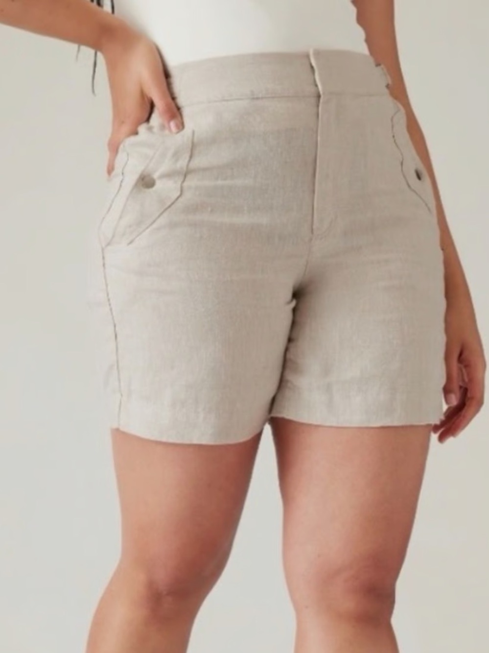 Athleta Voyager Linen Shorts